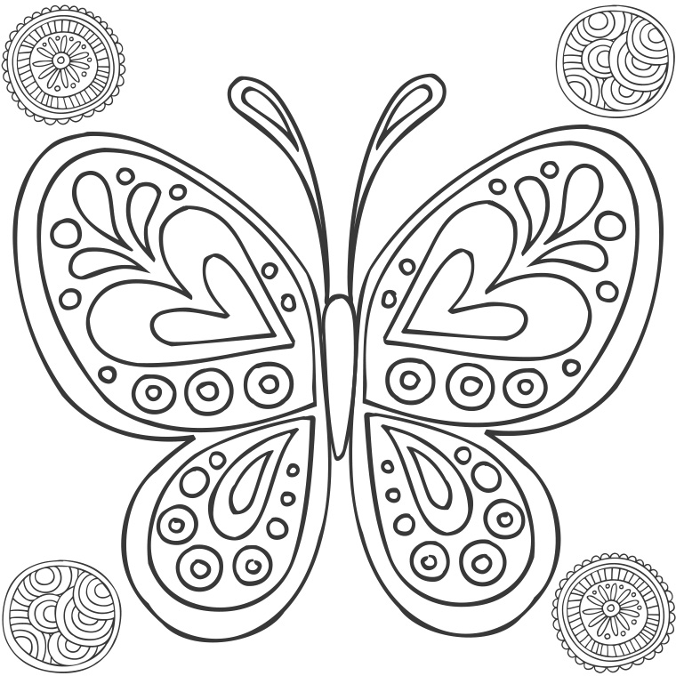 Página para colorir: mandalas de borboleta (mandalas) #117387 - Páginas para Colorir Imprimíveis Gratuitamente