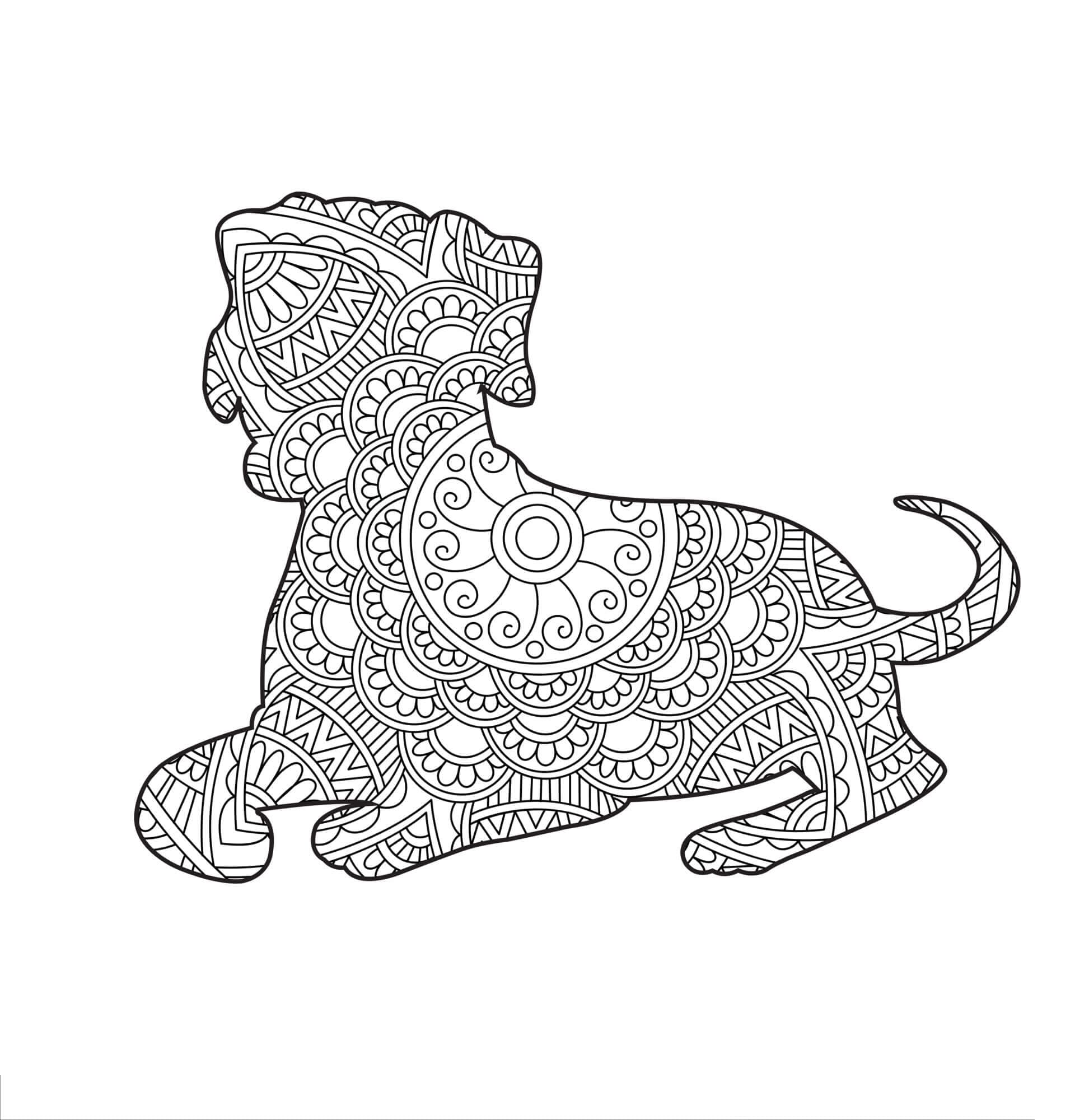 Desenho gratuito Mandalas de Cães #211787 da colecao Mandalas para imprimir