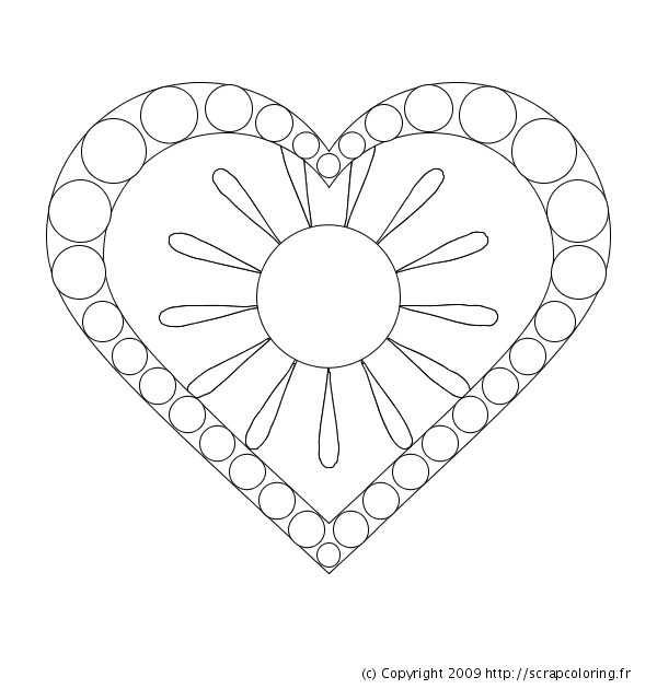 Página para colorir: mandalas de coração (mandalas) #116686 - Páginas para Colorir Imprimíveis Gratuitamente