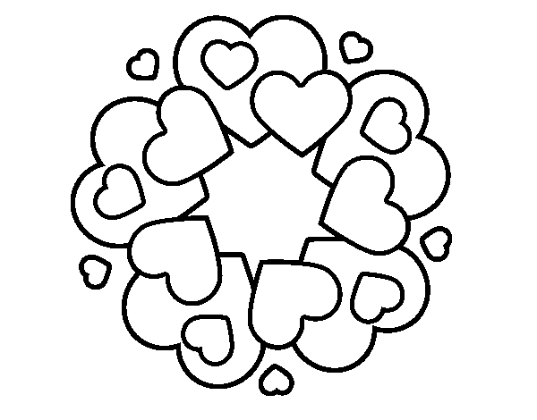 Página para colorir: mandalas de coração (mandalas) #116706 - Páginas para Colorir Imprimíveis Gratuitamente