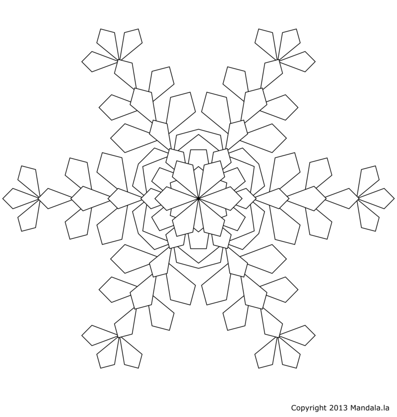 Página para colorir: Mandalas de floco de neve (mandalas) #117600 - Páginas para Colorir Imprimíveis Gratuitamente