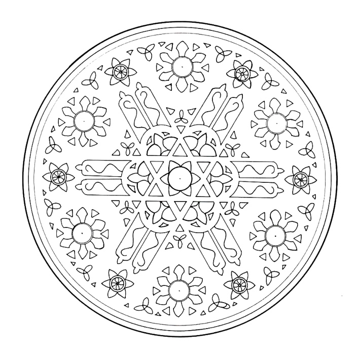 Página para colorir: Mandalas de floco de neve (mandalas) #117615 - Páginas para Colorir Imprimíveis Gratuitamente