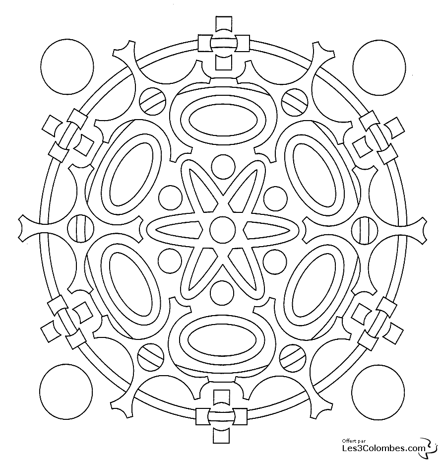 Página para colorir: Mandalas de floco de neve (mandalas) #117627 - Páginas para Colorir Imprimíveis Gratuitamente