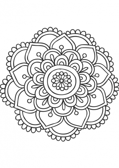 Página para colorir: Mandalas de flores (mandalas) #117032 - Páginas para Colorir Imprimíveis Gratuitamente