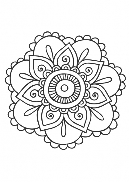 Página para colorir: Mandalas de flores (mandalas) #117034 - Páginas para Colorir Imprimíveis Gratuitamente