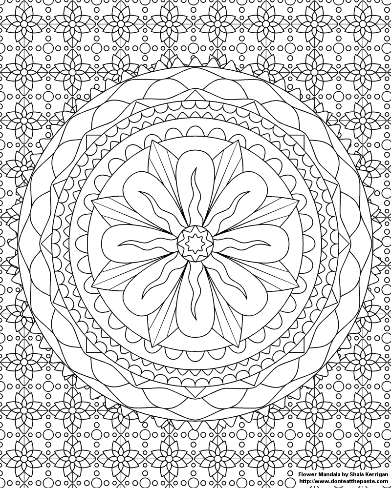 Página para colorir: Mandalas de flores (mandalas) #117040 - Páginas para Colorir Imprimíveis Gratuitamente