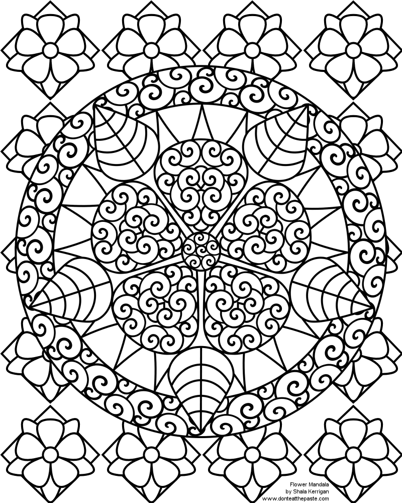 Página para colorir: Mandalas de flores (mandalas) #117046 - Páginas para Colorir Imprimíveis Gratuitamente