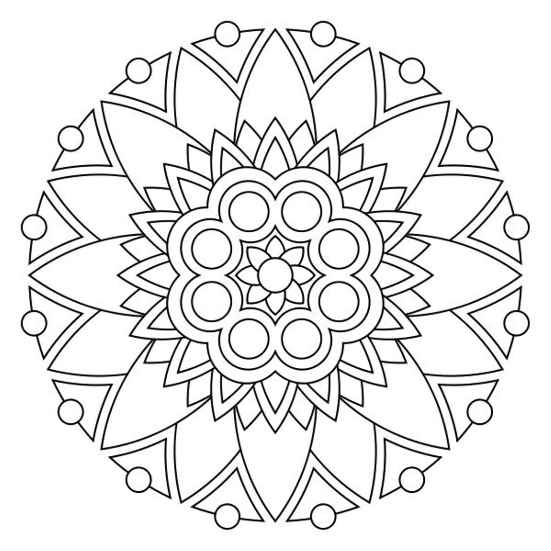 Página para colorir: Mandalas de flores (mandalas) #117064 - Páginas para Colorir Imprimíveis Gratuitamente