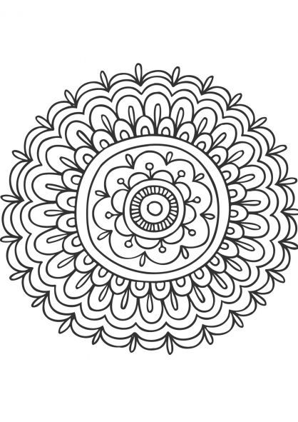 Página para colorir: Mandalas de flores (mandalas) #117073 - Páginas para Colorir Imprimíveis Gratuitamente