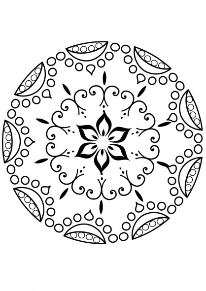 Página para colorir: Mandalas de flores (mandalas) #117103 - Páginas para Colorir Imprimíveis Gratuitamente