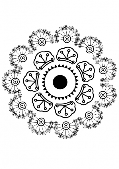 Página para colorir: Mandalas de flores (mandalas) #117129 - Páginas para Colorir Imprimíveis Gratuitamente