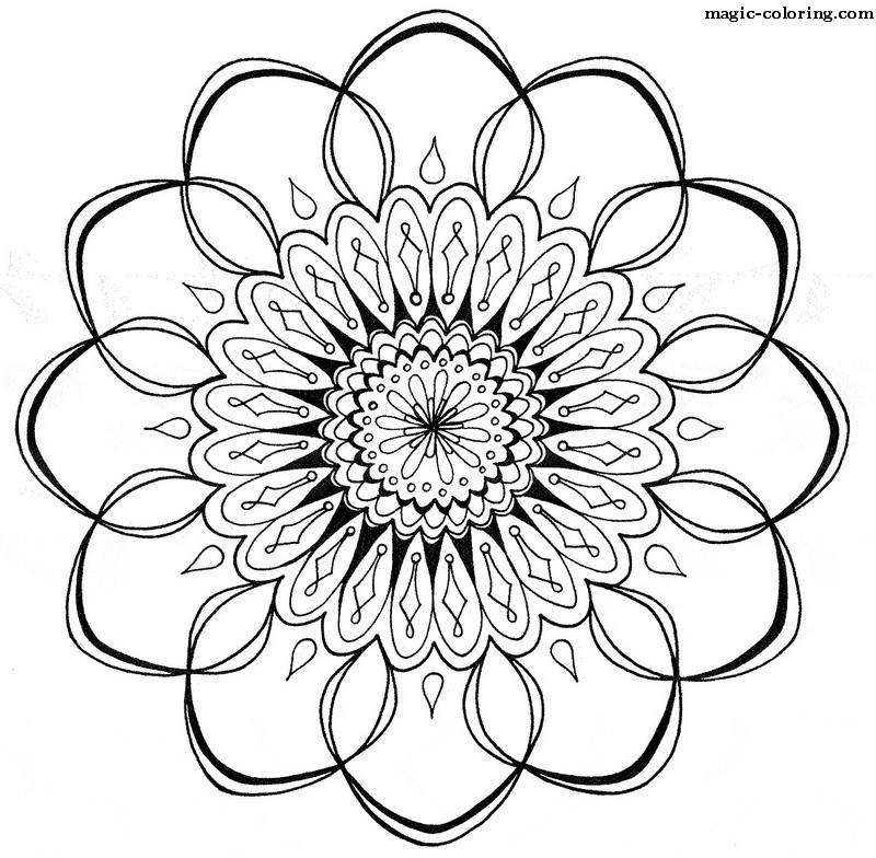 Página para colorir: Mandalas de flores (mandalas) #117143 - Páginas para Colorir Imprimíveis Gratuitamente