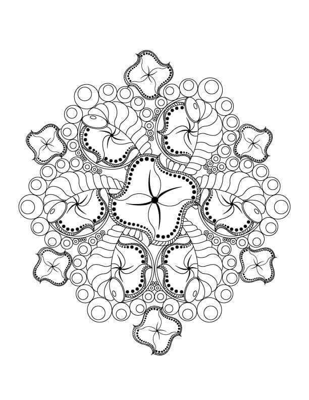 Desenho gratuito Mandalas de Flores #172772 da colecao Mandalas para imprimir