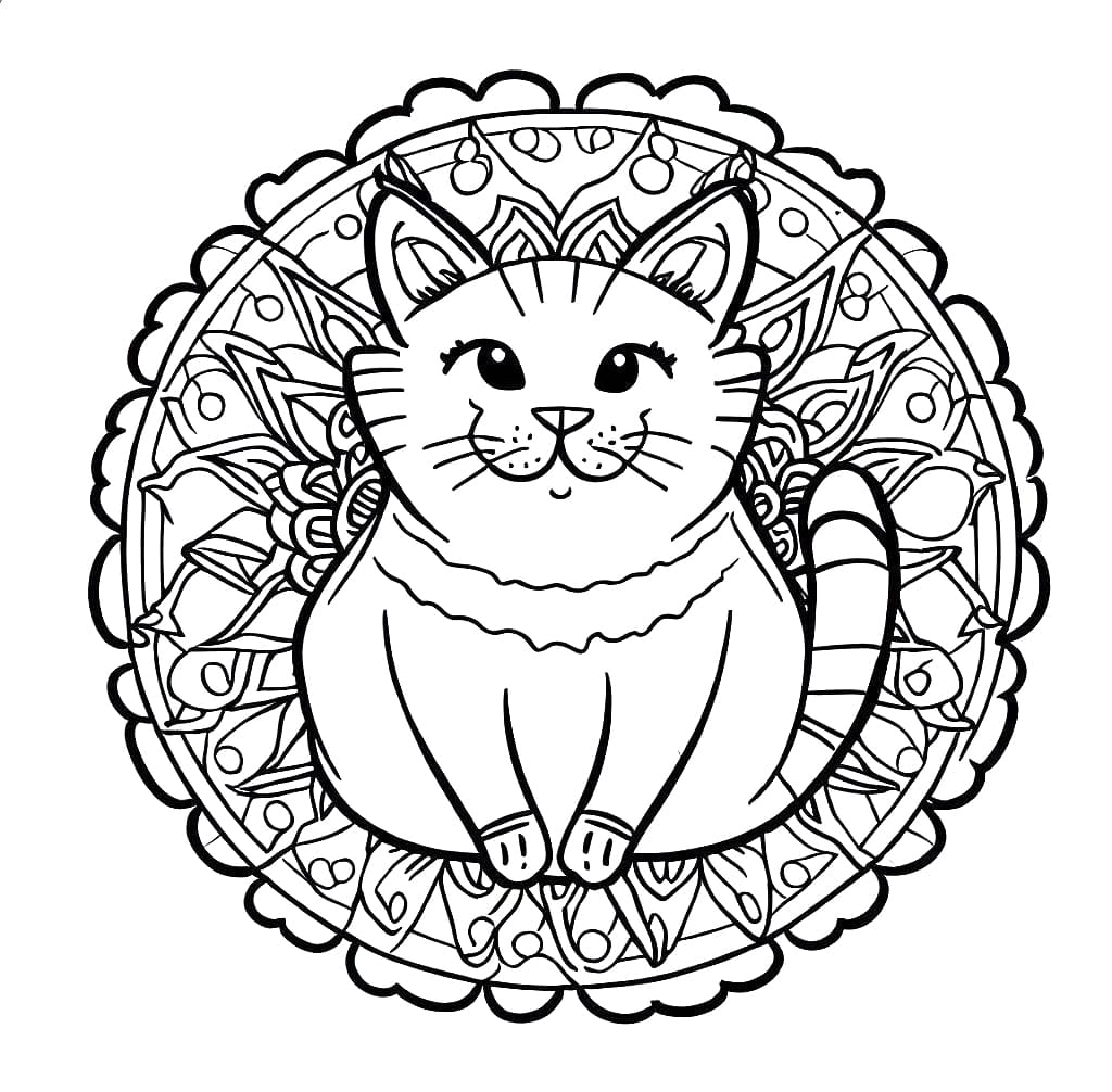 Desenho gratuito Mandalas de Gatos #199937 da colecao Mandalas para imprimir