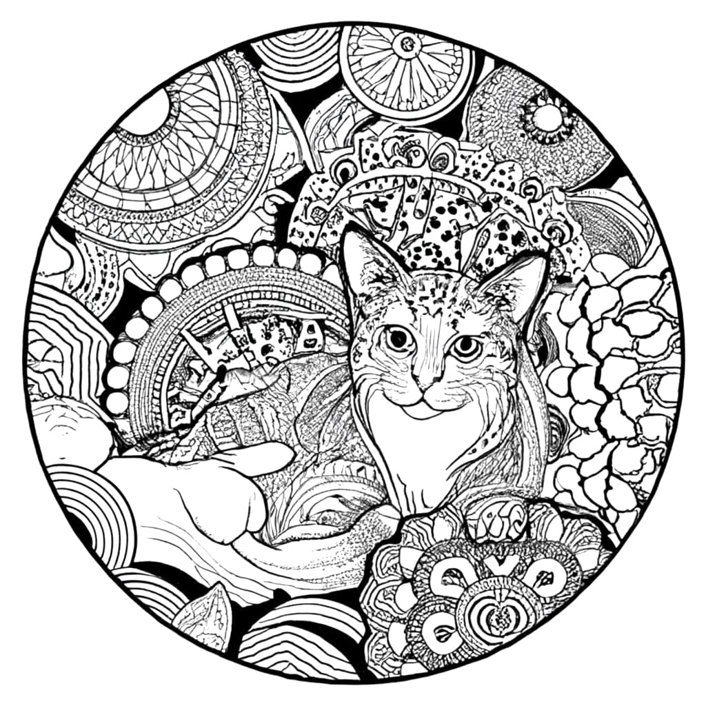 Desenho gratuito Mandalas de Gatos #199979 da colecao Mandalas para imprimir