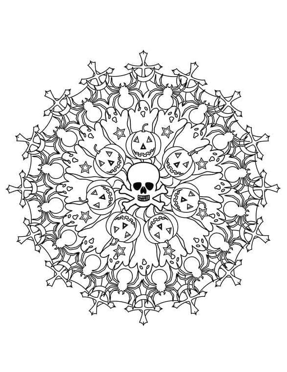 Desenho gratuito Mandalas de Halloween #202514 da colecao Mandalas para imprimir