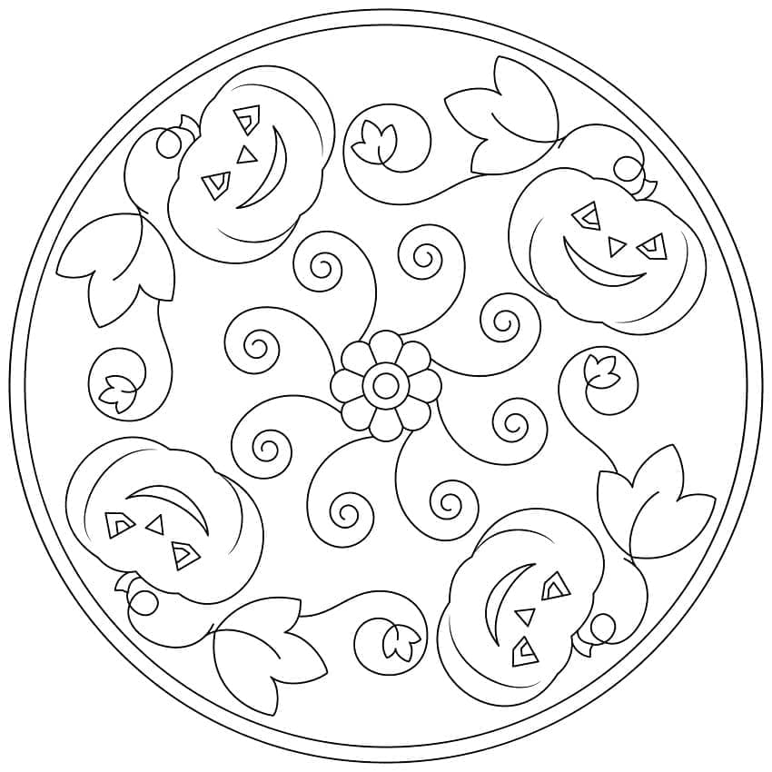 Desenho gratuito Mandalas de Halloween #202521 da colecao Mandalas para imprimir