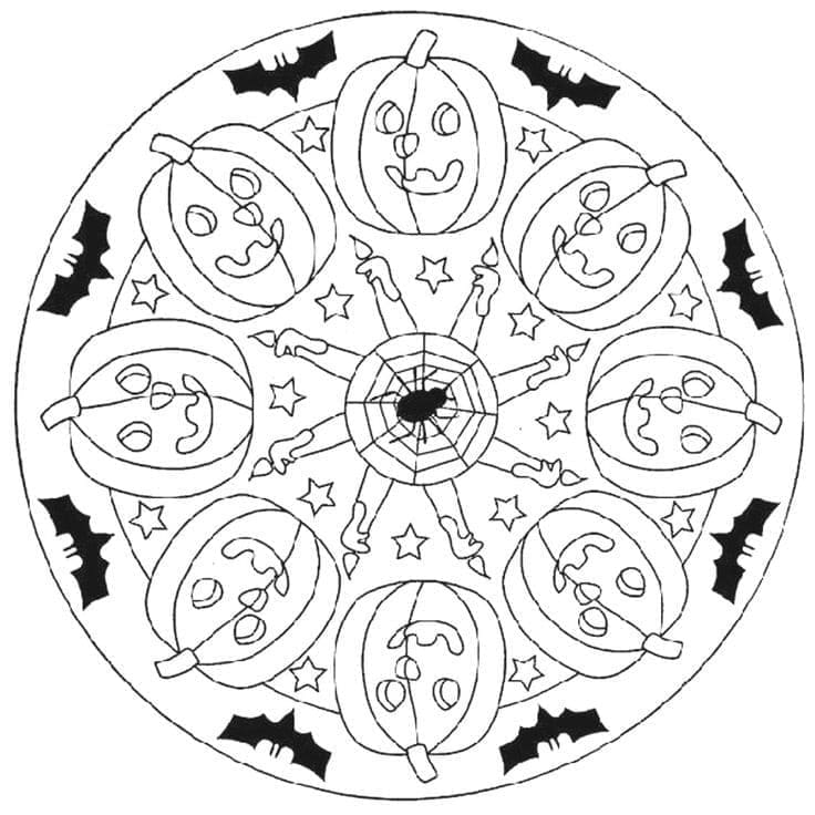 Desenho gratuito Mandalas de Halloween #202527 da colecao Mandalas para imprimir