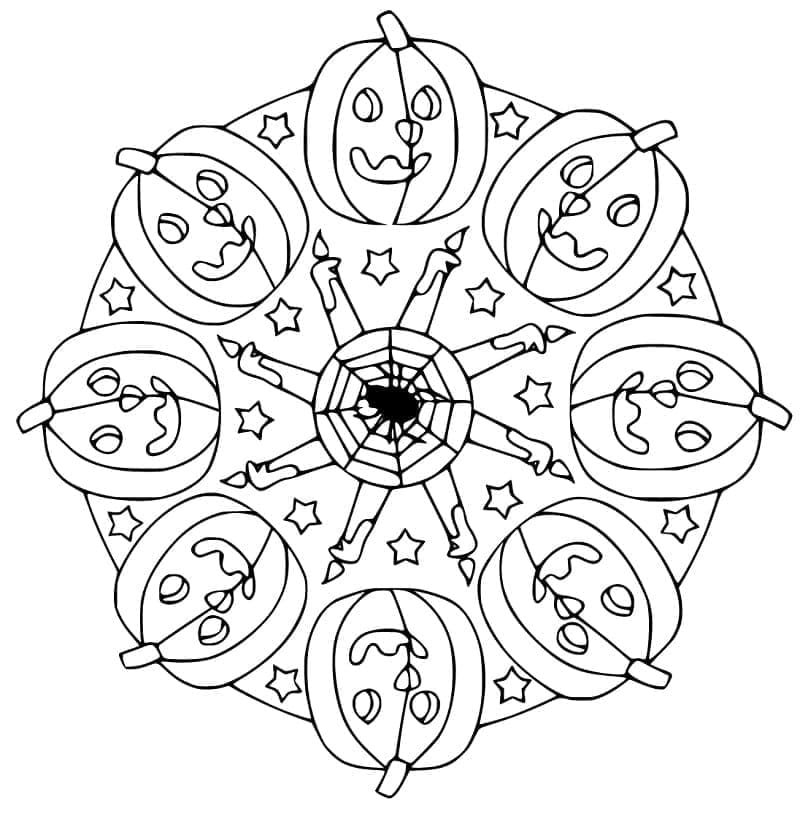 Desenho gratuito Mandalas de Halloween #202540 da colecao Mandalas para imprimir