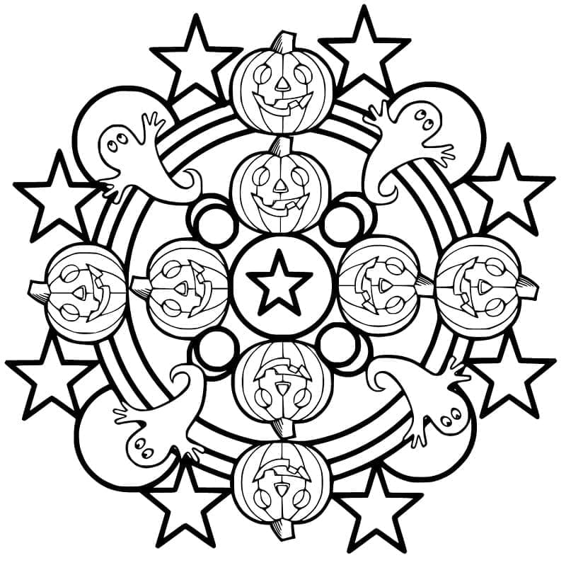 Desenho gratuito Mandalas de Halloween #202546 da colecao Mandalas para imprimir
