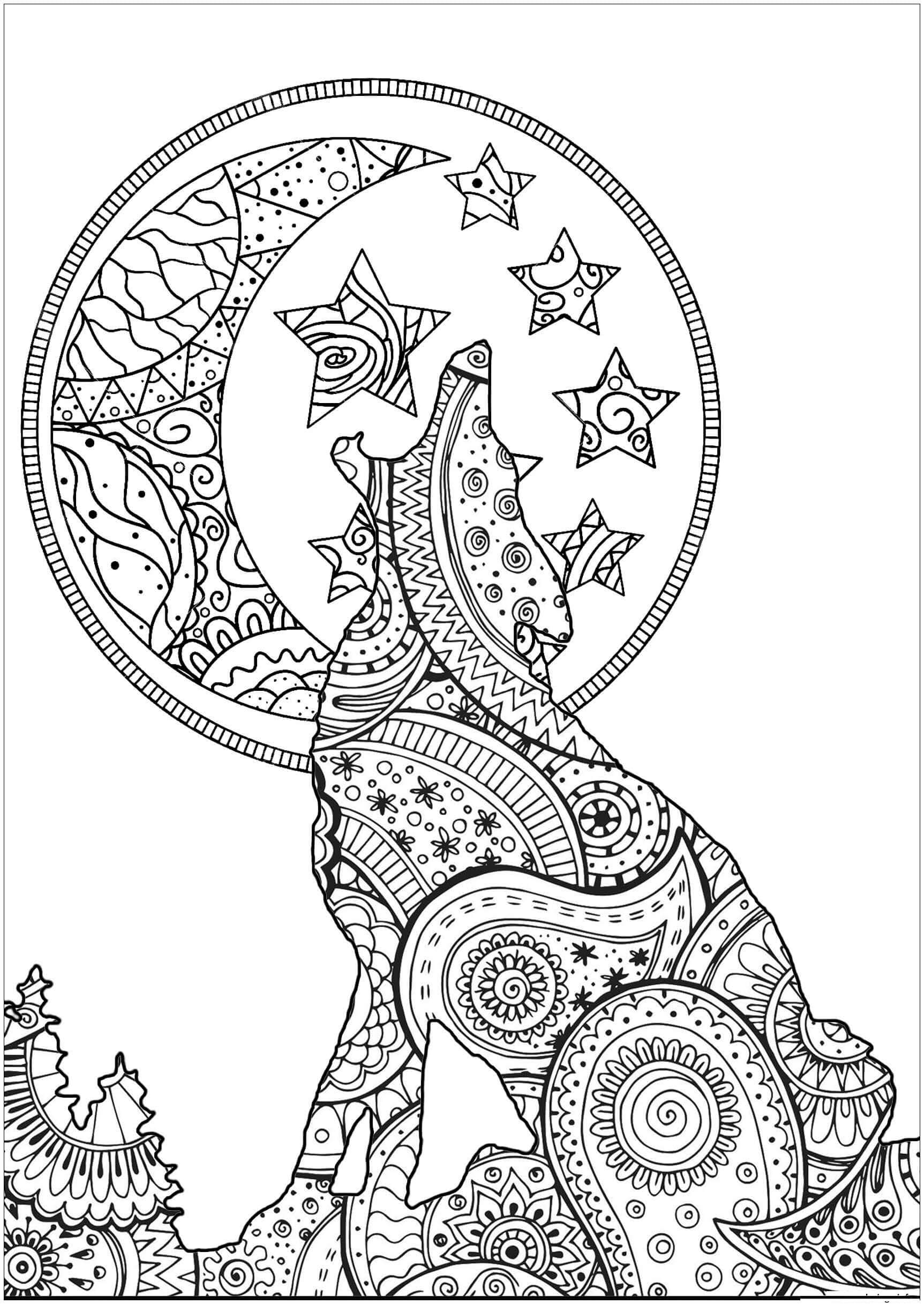 Desenho gratuito Mandalas de Lobos #214297 da colecao Mandalas para imprimir