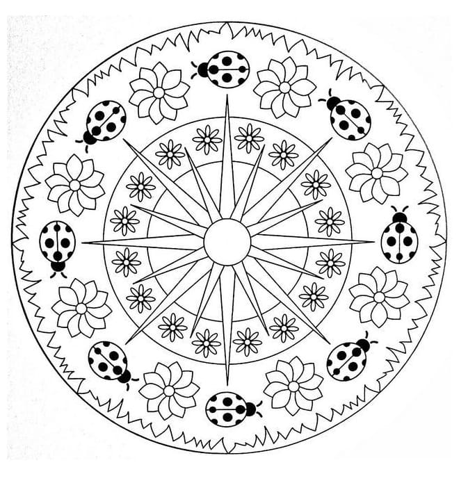 Desenho gratuito Mandalas de Primavera #175312 da colecao Mandalas para imprimir