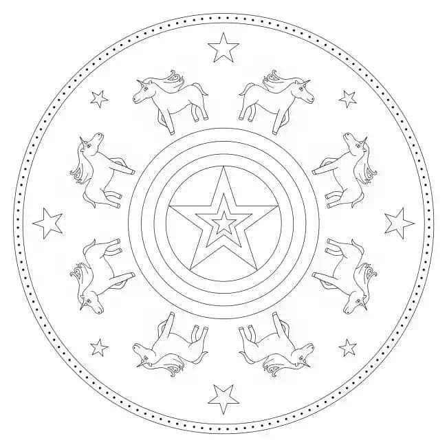 Desenho gratuito Mandalas de Unicórnio #174006 da colecao Mandalas para imprimir