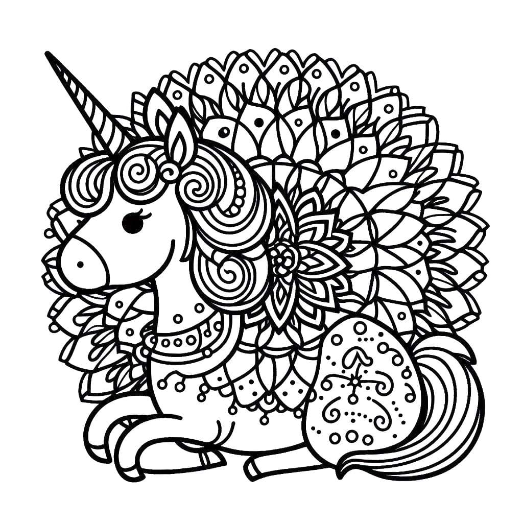 Desenho gratuito Mandalas de Unicórnio #218305 da colecao Mandalas para imprimir