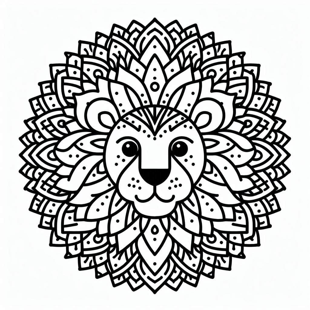 Desenho gratuito Mandalas Leão #220797 da colecao Mandalas para imprimir