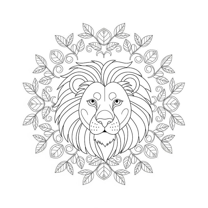 Desenho gratuito Mandalas Leão #220811 da colecao Mandalas para imprimir