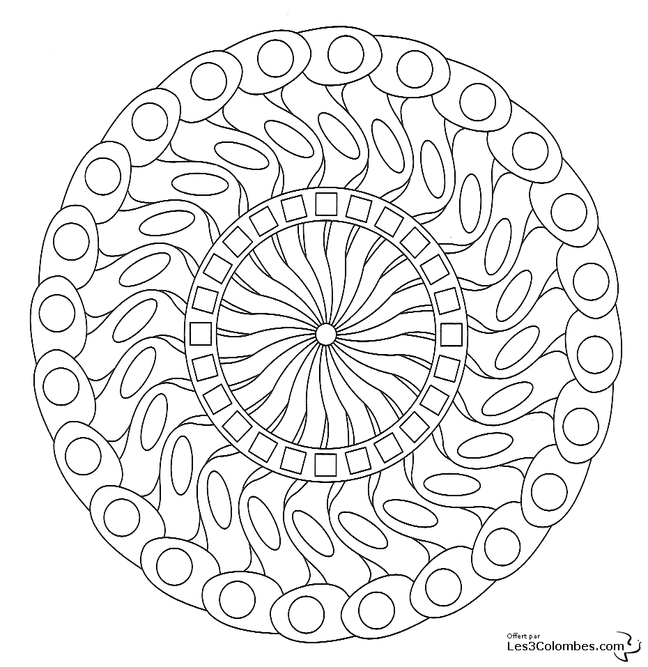 Página para colorir: mandalas para crianças (mandalas) #124113 - Páginas para Colorir Imprimíveis Gratuitamente