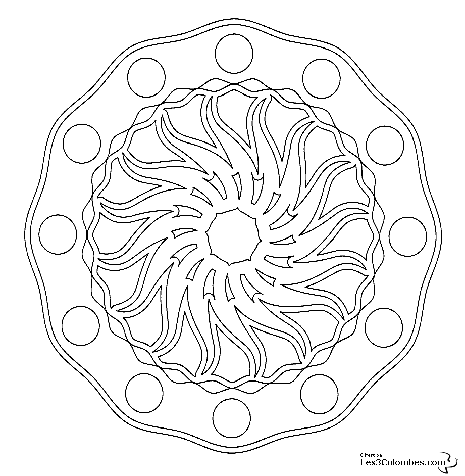 Página para colorir: mandalas para crianças (mandalas) #124114 - Páginas para Colorir Imprimíveis Gratuitamente