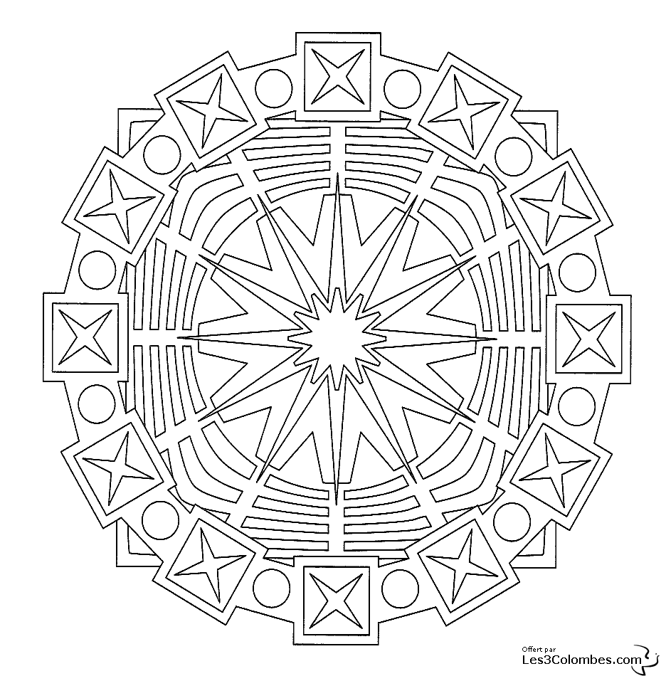 Página para colorir: mandalas para crianças (mandalas) #124133 - Páginas para Colorir Imprimíveis Gratuitamente