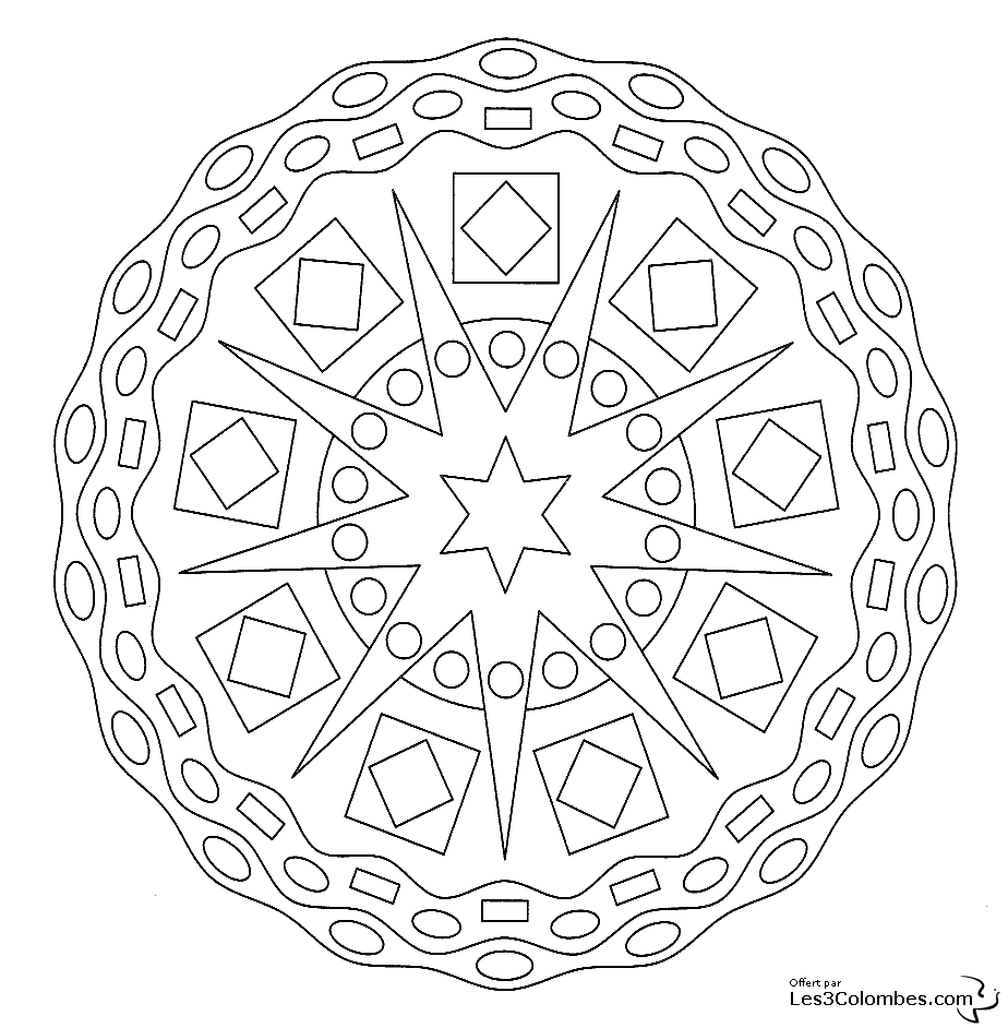 Página para colorir: mandalas para crianças (mandalas) #124152 - Páginas para Colorir Imprimíveis Gratuitamente