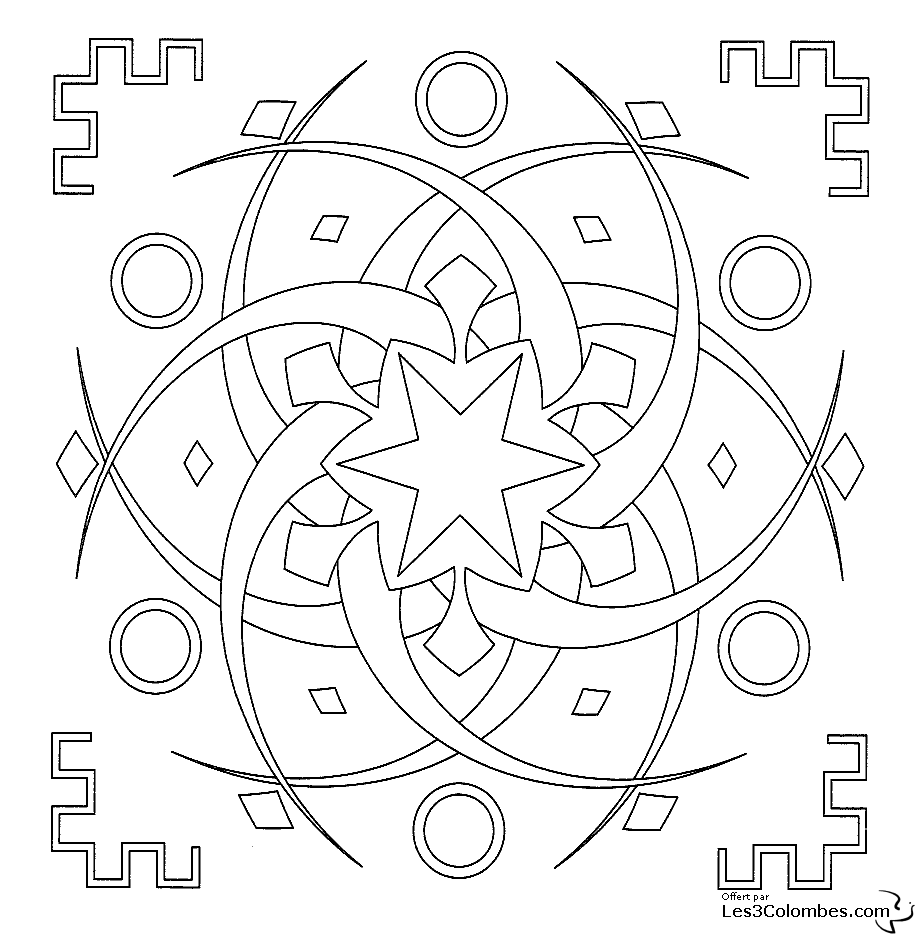 Página para colorir: mandalas para crianças (mandalas) #124223 - Páginas para Colorir Imprimíveis Gratuitamente