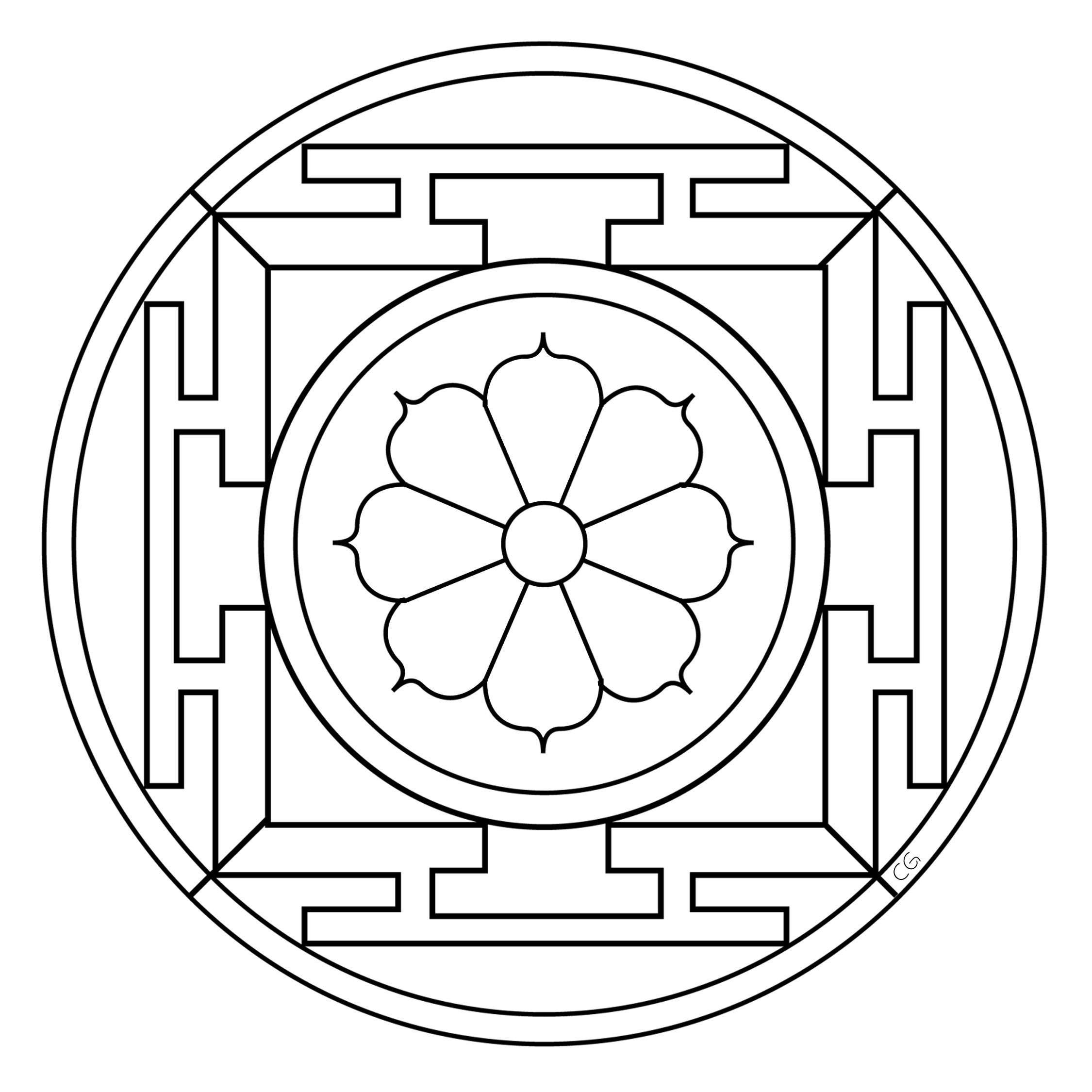 Página para colorir: mandalas para crianças (mandalas) #124390 - Páginas para Colorir Imprimíveis Gratuitamente