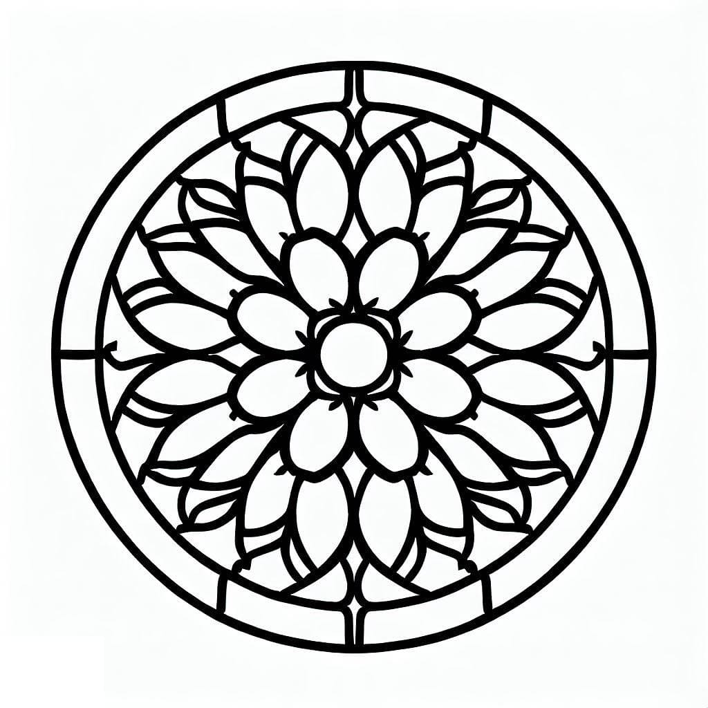 Desenho gratuito Rosácea #193001 da colecao Mandalas para imprimir
