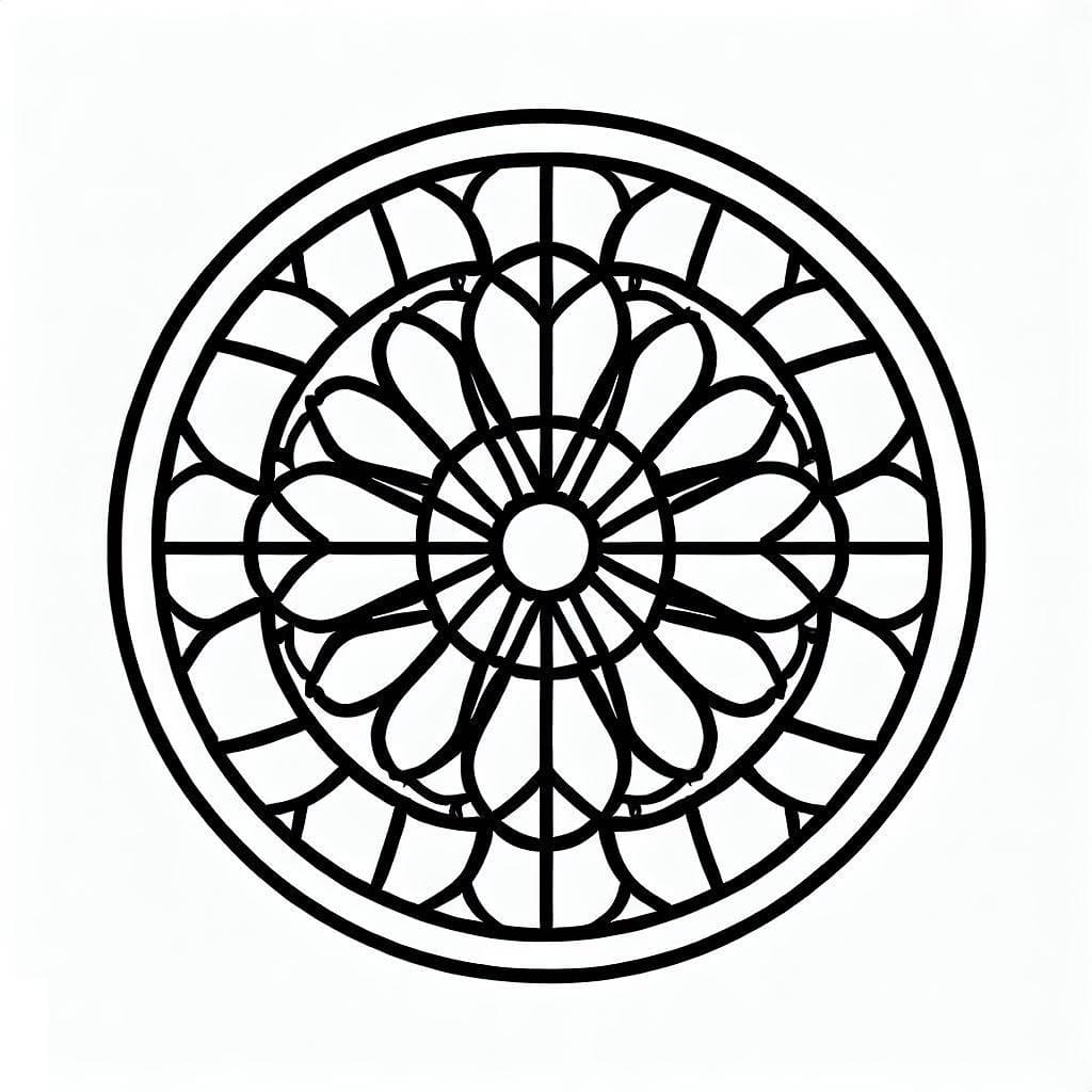 Desenho gratuito Rosácea #193006 da colecao Mandalas para imprimir