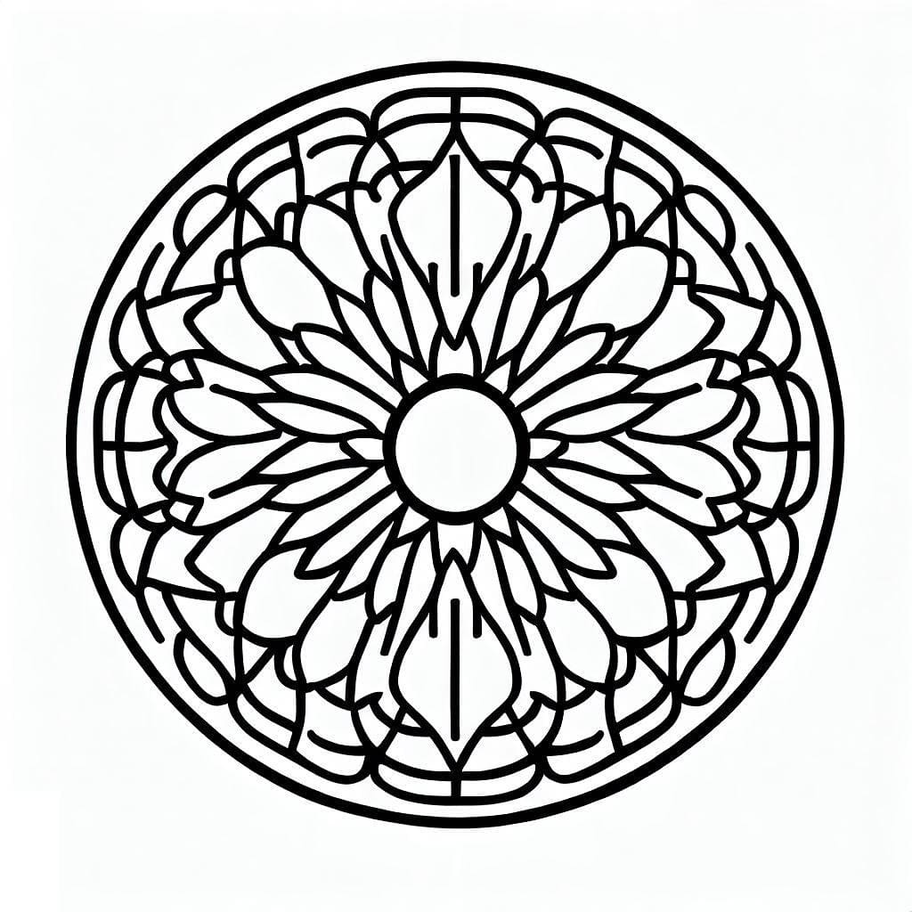 Desenho gratuito Rosácea #193014 da colecao Mandalas para imprimir