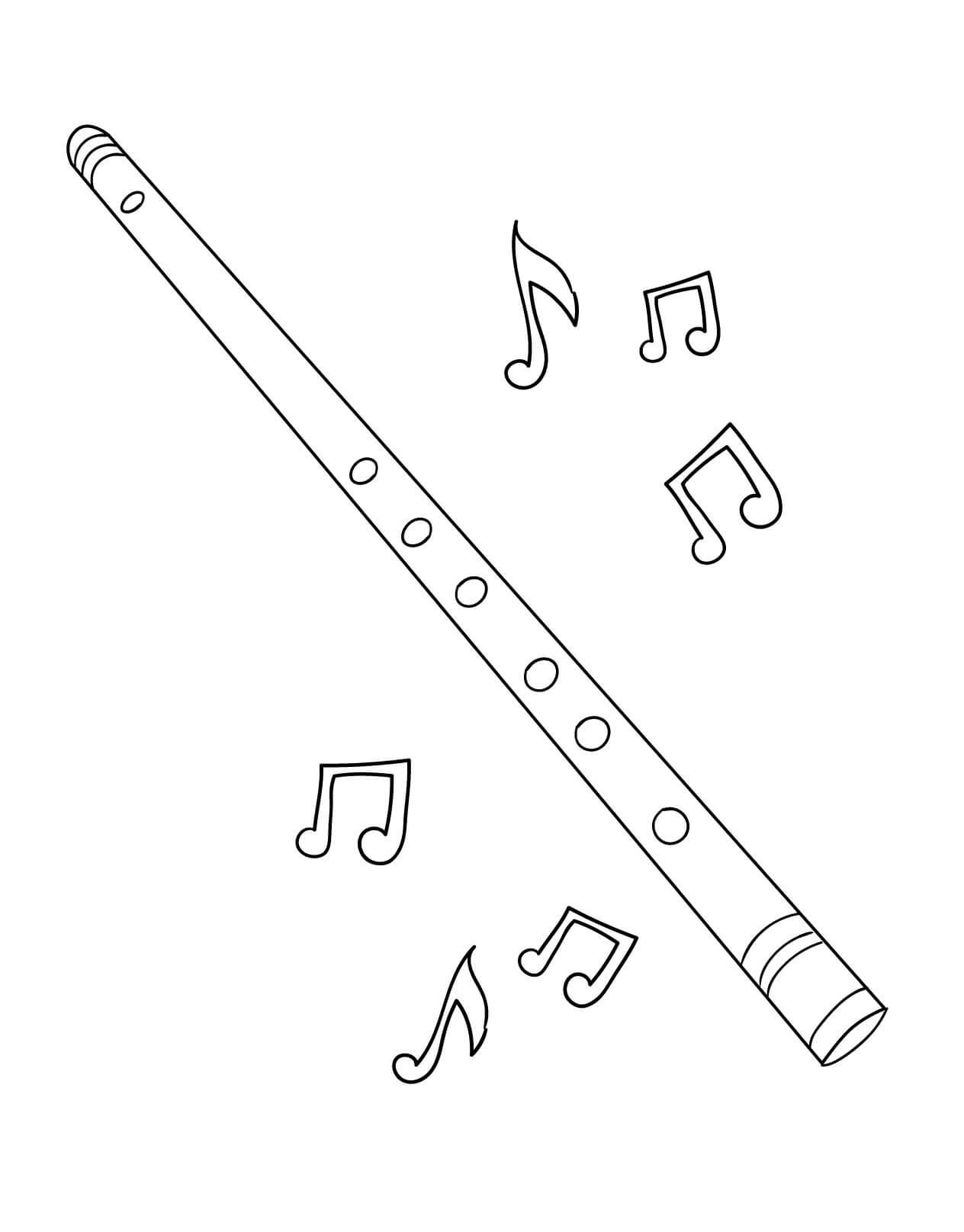 Desenho gratuito Flauta #173471 da colecao Música para imprimir