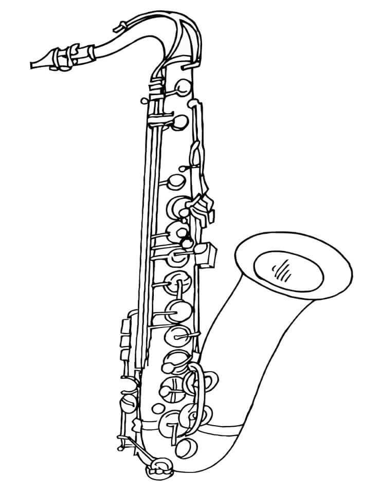 Desenho gratuito Saxofone #173360 da colecao Música para imprimir