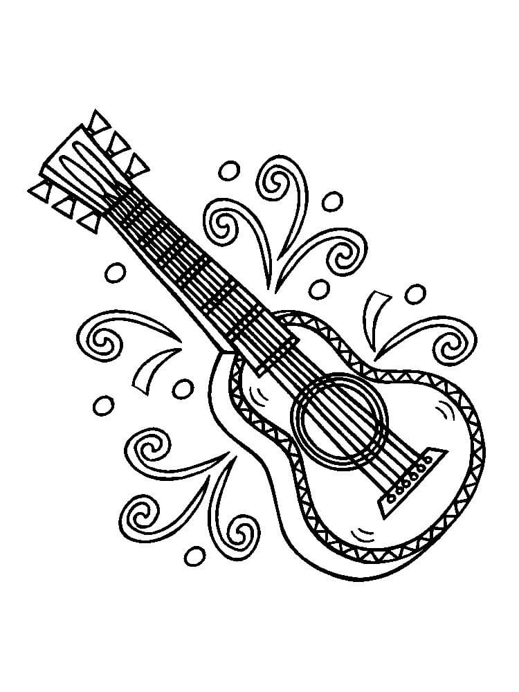 Desenho gratuito Violão #173114 da colecao Música para imprimir