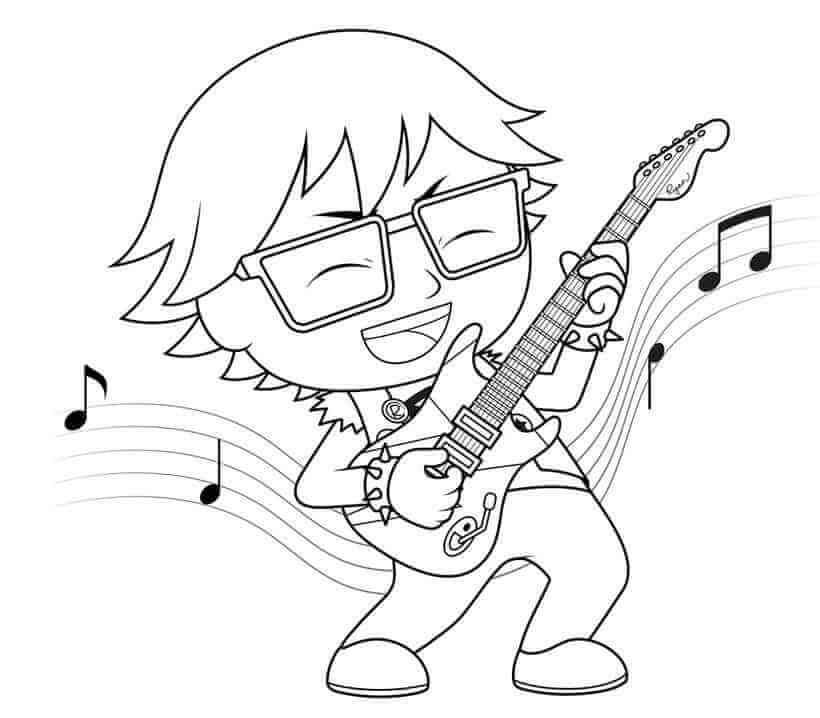 Desenho gratuito Violão #173127 da colecao Música para imprimir