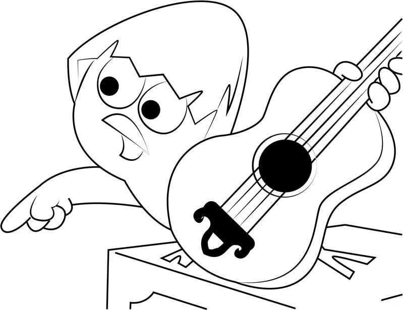 Desenho gratuito Violão #173150 da colecao Música para imprimir