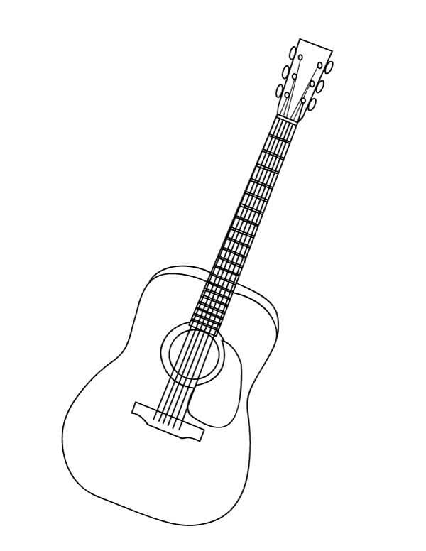 Desenho gratuito Violão #173174 da colecao Música para imprimir
