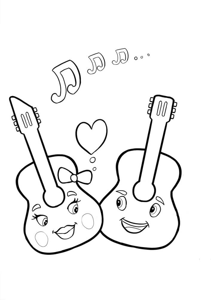 Desenho gratuito Violão #173179 da colecao Música para imprimir