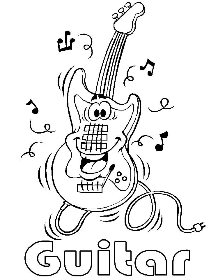 Desenho gratuito Violão #173180 da colecao Música para imprimir