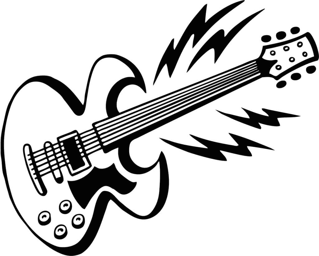 Desenho gratuito Violão #173191 da colecao Música para imprimir