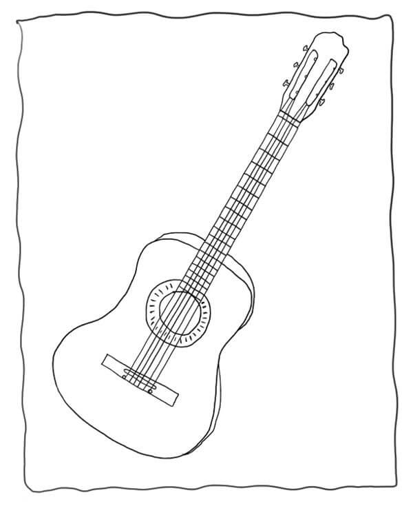 Desenho gratuito Violão #173192 da colecao Música para imprimir