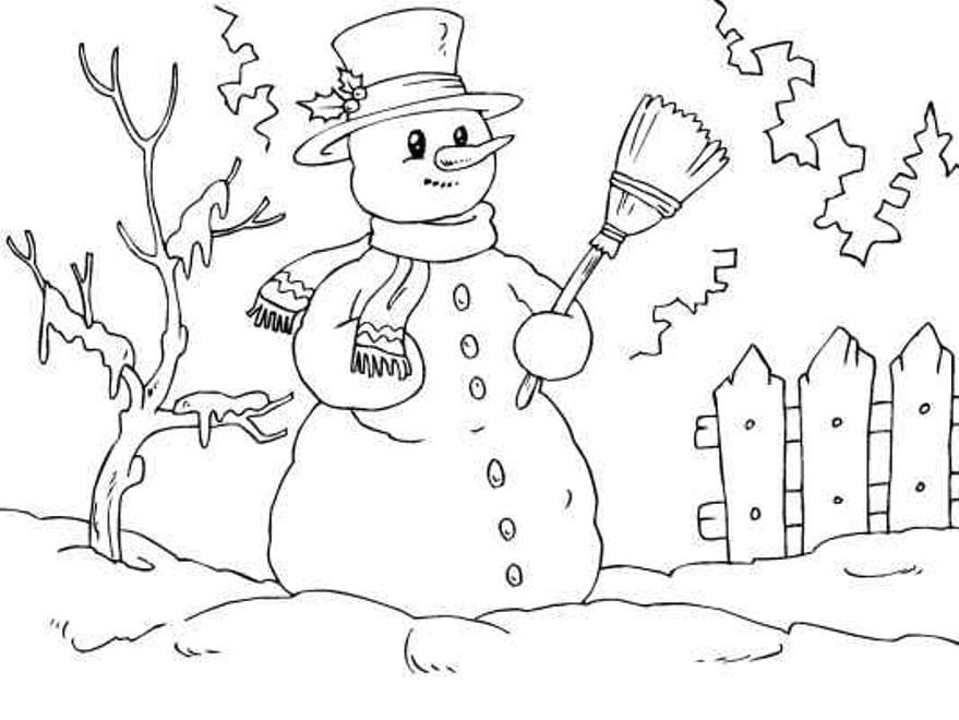 Desenho gratuito Boneco de Neve #179243 da colecao Natureza e Estações para imprimir